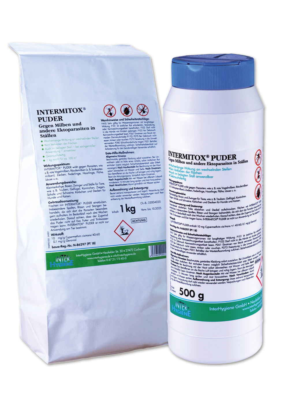 1 kg Beutel INTERMITOX® PUDER Stallhygiene 