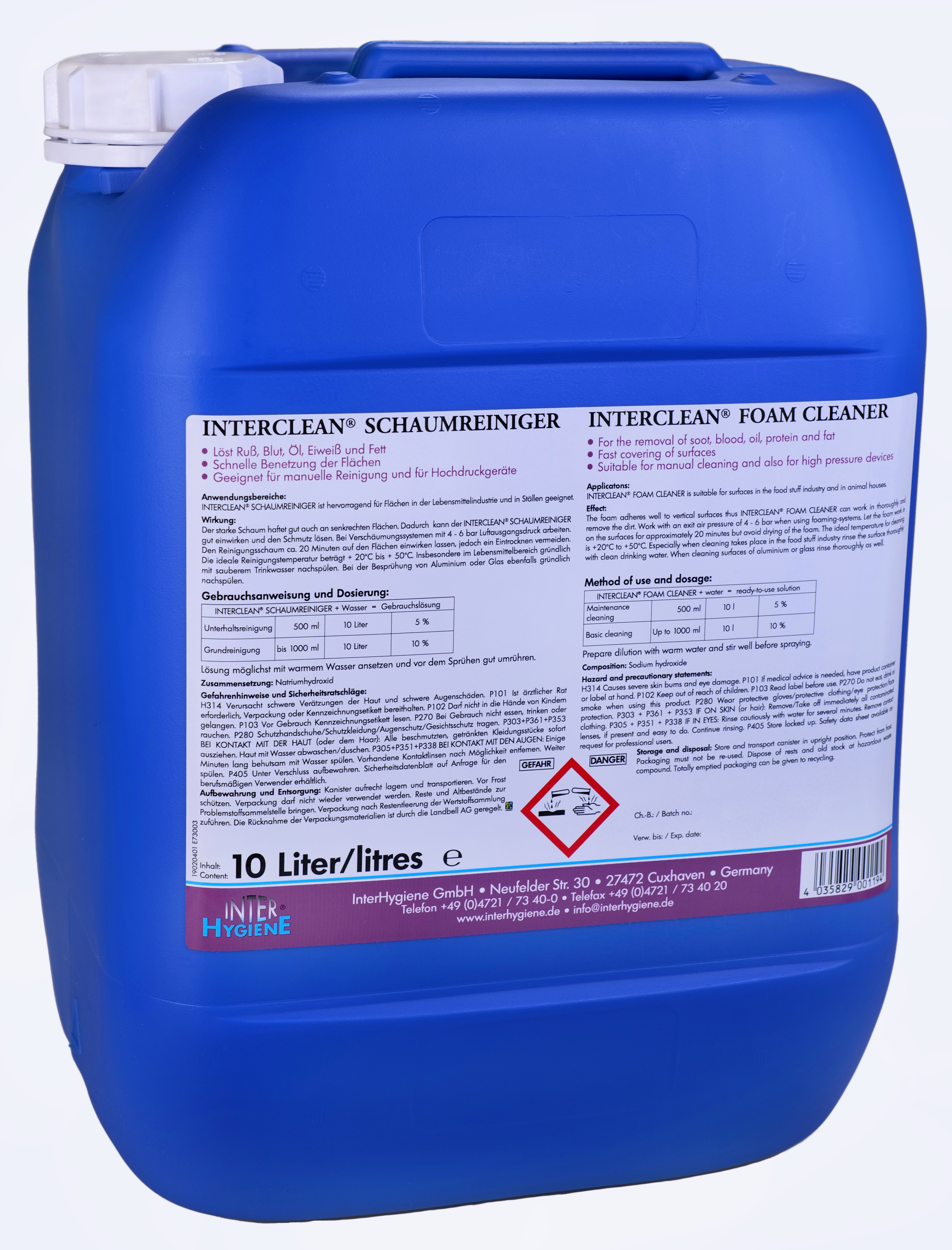 PN073 INTERCLEAN SCHAUMREINIGER_10L_P1000184_0826
